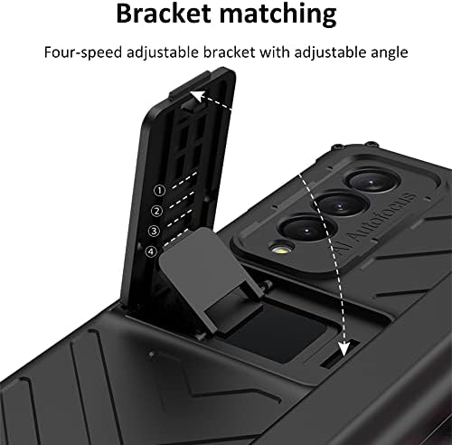 z Kat 3 Kılıf için, Galaxy Z Kat 3 Kılıf ile kalemlik ve Dahili Ekran Koruyucu, Menteşe Koruma ve Kickstand ile Manyetik