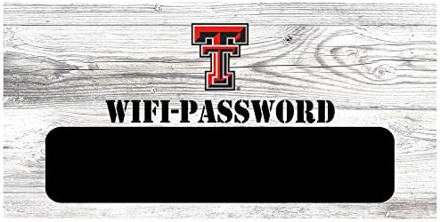 Fan Kreasyonları NCAA Texas Tech Red Raiders Unisex Texas Tech Üniversitesi WiFi Şifre İşareti, Takım Rengi, 6 x 12,