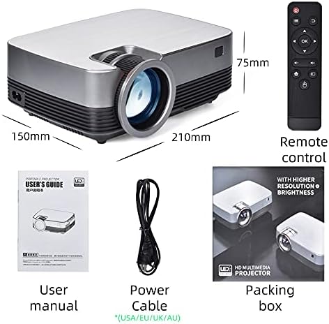 CLGZS Q6 Video Projektör Film Ev Sineması Tam 1080P Desteklenen Film Beamer 10 TV Kutusu İsteğe Bağlı (Boyut: Q6 eklemek
