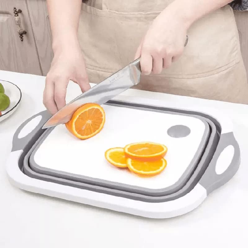 Çok fonksiyonlu Doğrama Kesme Tahtası Taşınabilir Plastik Üçü Bir Arada: Hareket halindeyken yemek pişirmek için mükemmel